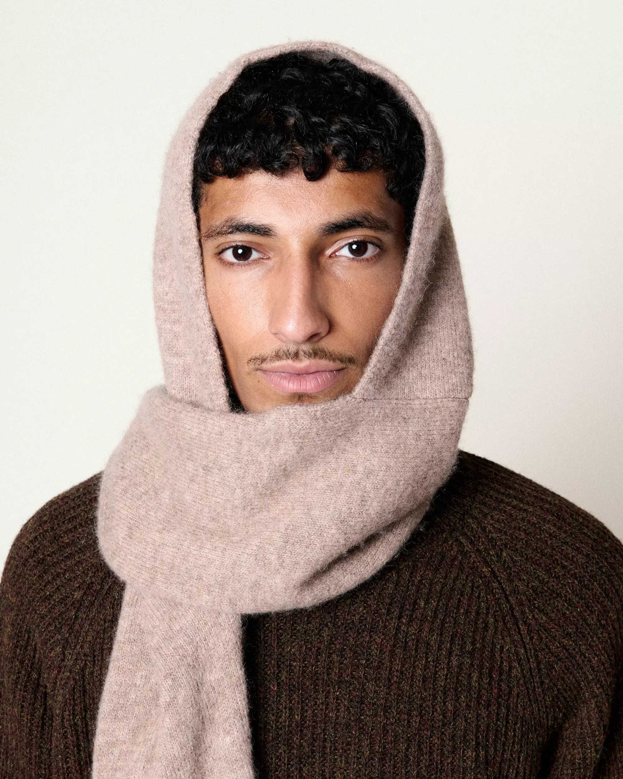 Homecore Baby Hood Light Taupe Strickkapuze Unisex taupe